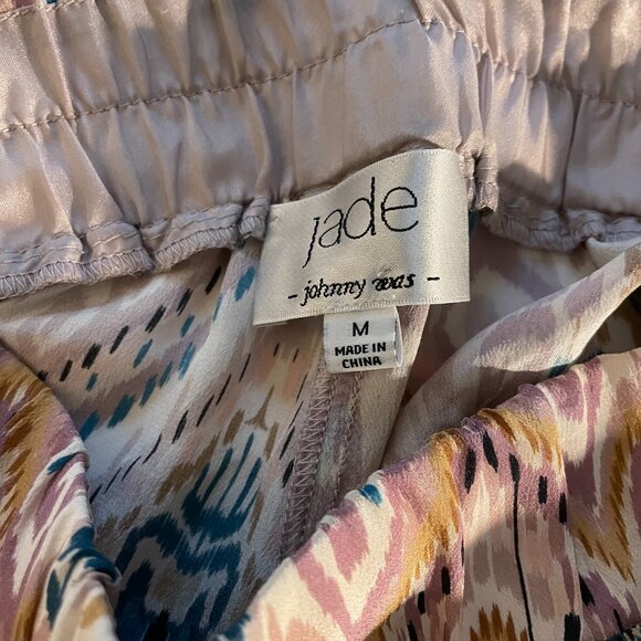 **Johnny Was Jade Silk Flared Pants** - Picture 3 of 4